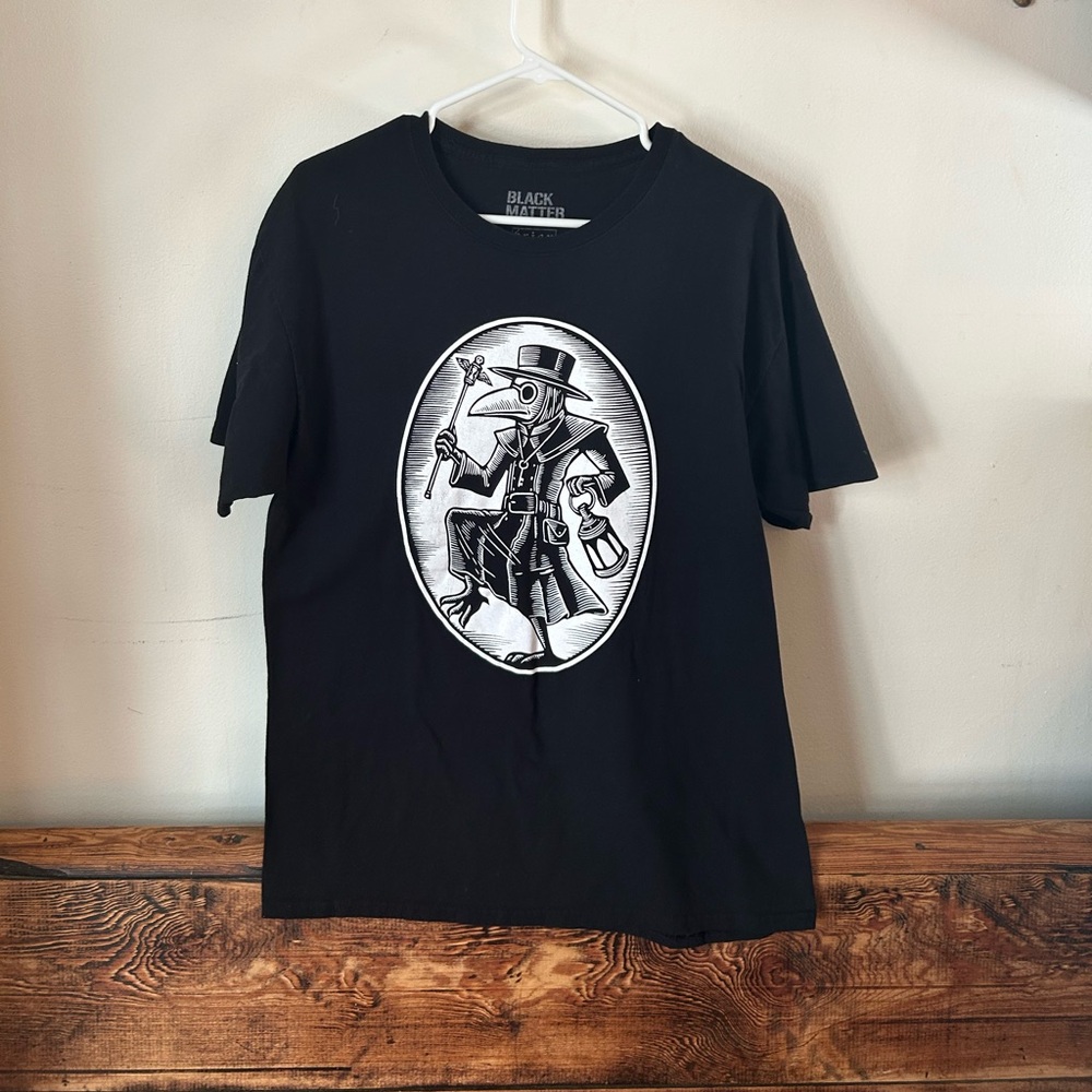 Black Matter Plague Doctor Graphic Tee | Men’s Size Large